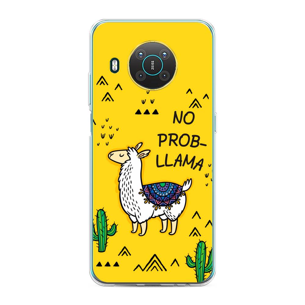 

Чехол Awog на Nokia X10 / Нокиа X10 "No probLLama", Желтый;черный;синий, 124750-2