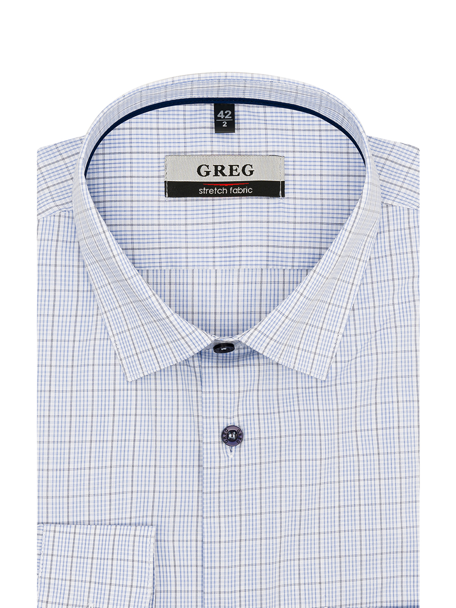 

Рубашка мужская Greg 00-00004191 голубая 41, Голубой, 00-00004191