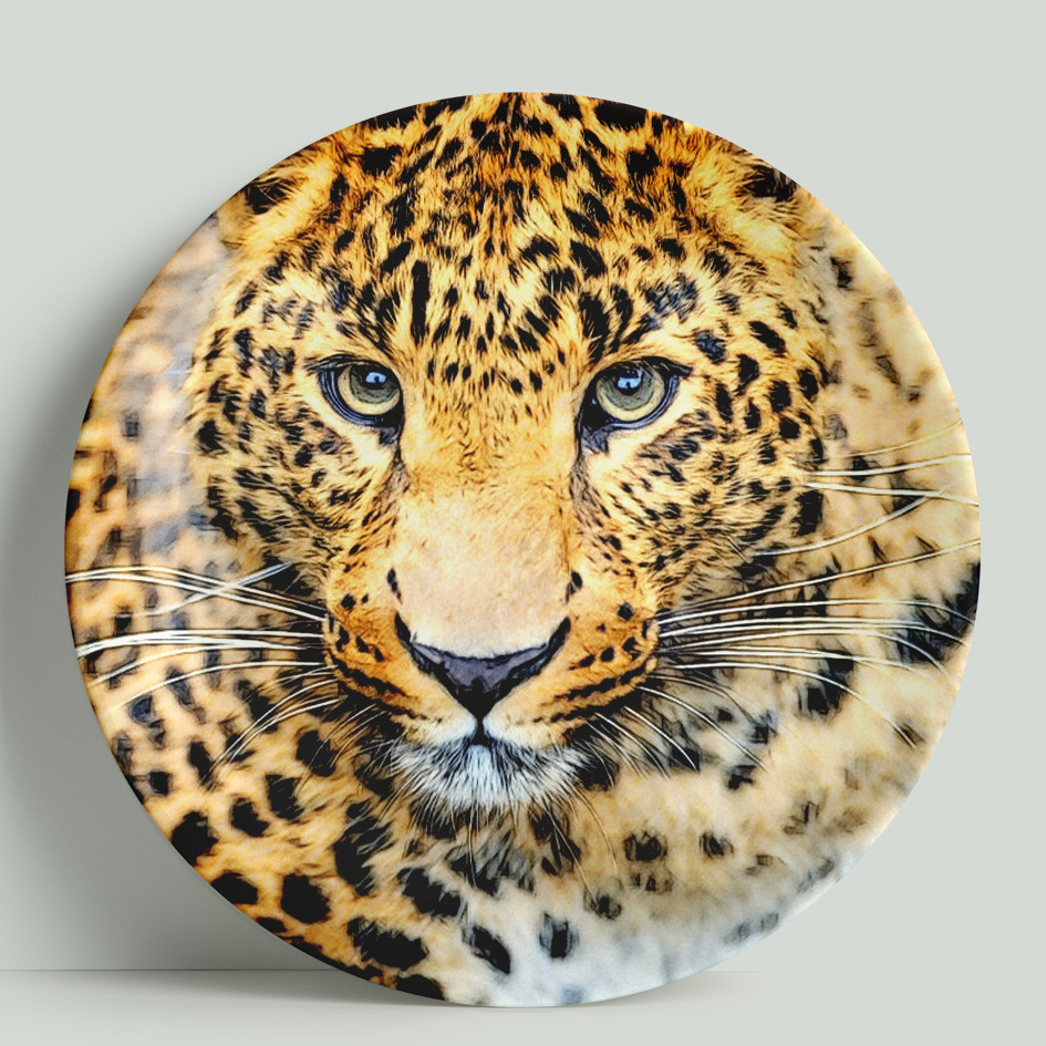 Декоративная тарелка WortekDesign Леопард, 20 см