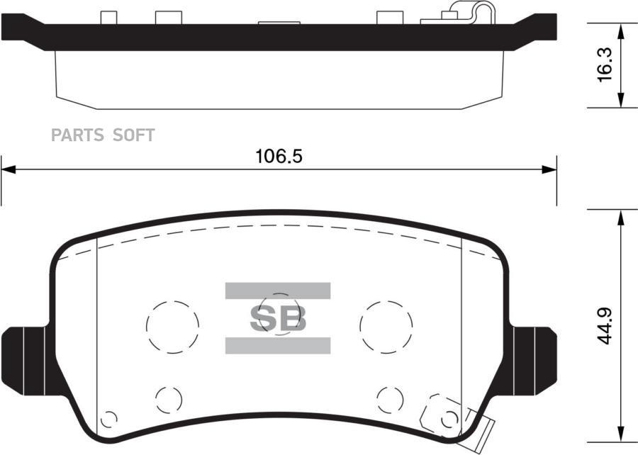 Тормозные колодки Sangsin brake задние SP1499