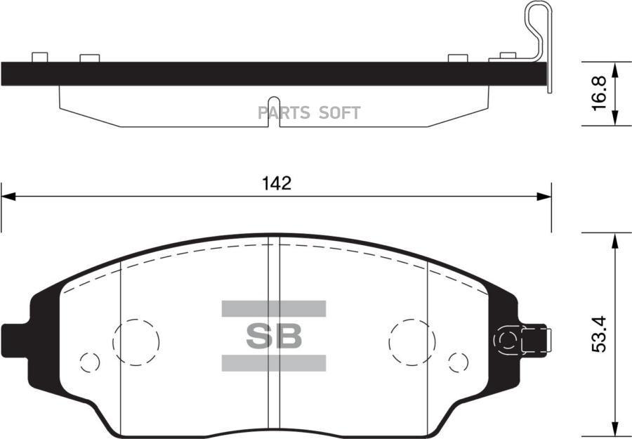 

Тормозные колодки Sangsin brake передние SP1481