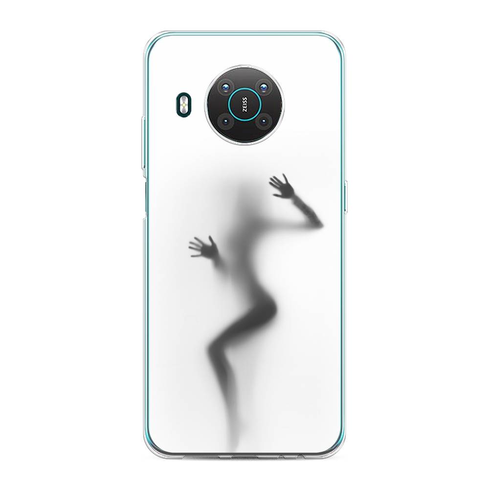 

Чехол Awog на Nokia X10 / Нокиа X10 "Девушка в душе", Серый;белый;черный, 124750-7