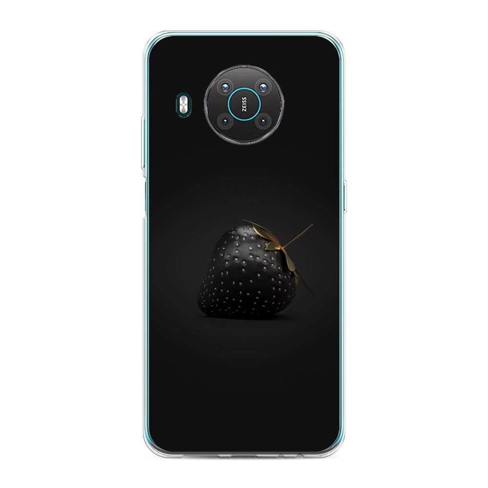 

Чехол Awog на Nokia X10 / Нокиа X10 "Черная клубника", Золотистый;черный;серый, 124750-10