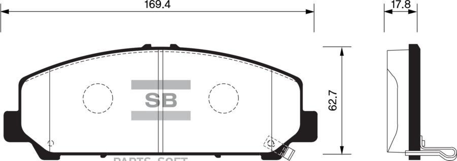 

Тормозные колодки Sangsin brake передние SP1448