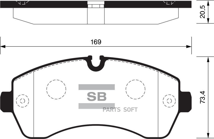 

Тормозные колодки Sangsin brake передние дисковые SP1425