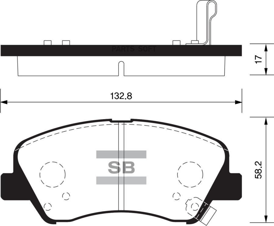 

Тормозные колодки Sangsin brake дисковые SP1399