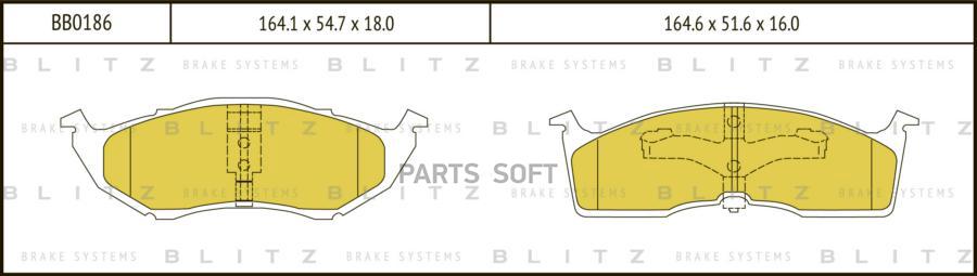 

Тормозные колодки BLITZ дисковые BB0186