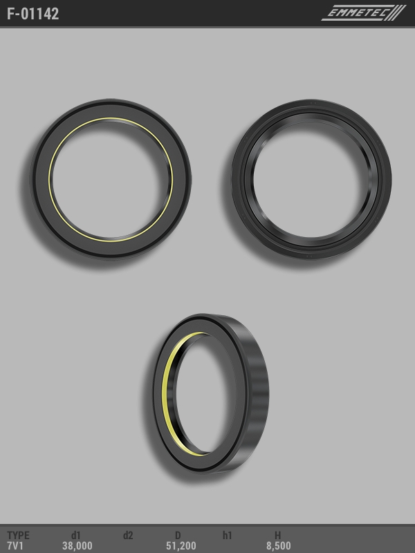 

Сальник рулевой рейки EMMETEC 38x51.2x8.5 (7V1) F-01142, F-01142, F01142