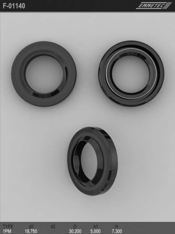 

Сальник рулевой рейки EMMETEC 18.75x30.2x5/7.3 (1PM) F-01140, F-01140, F01140