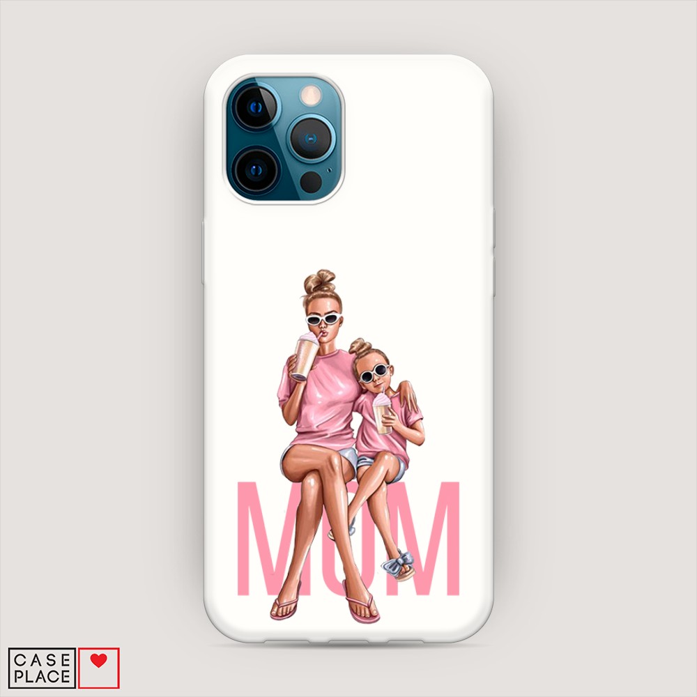 фото Матовый силиконовый чехол "lovely mom" на apple iphone 12 pro max awog