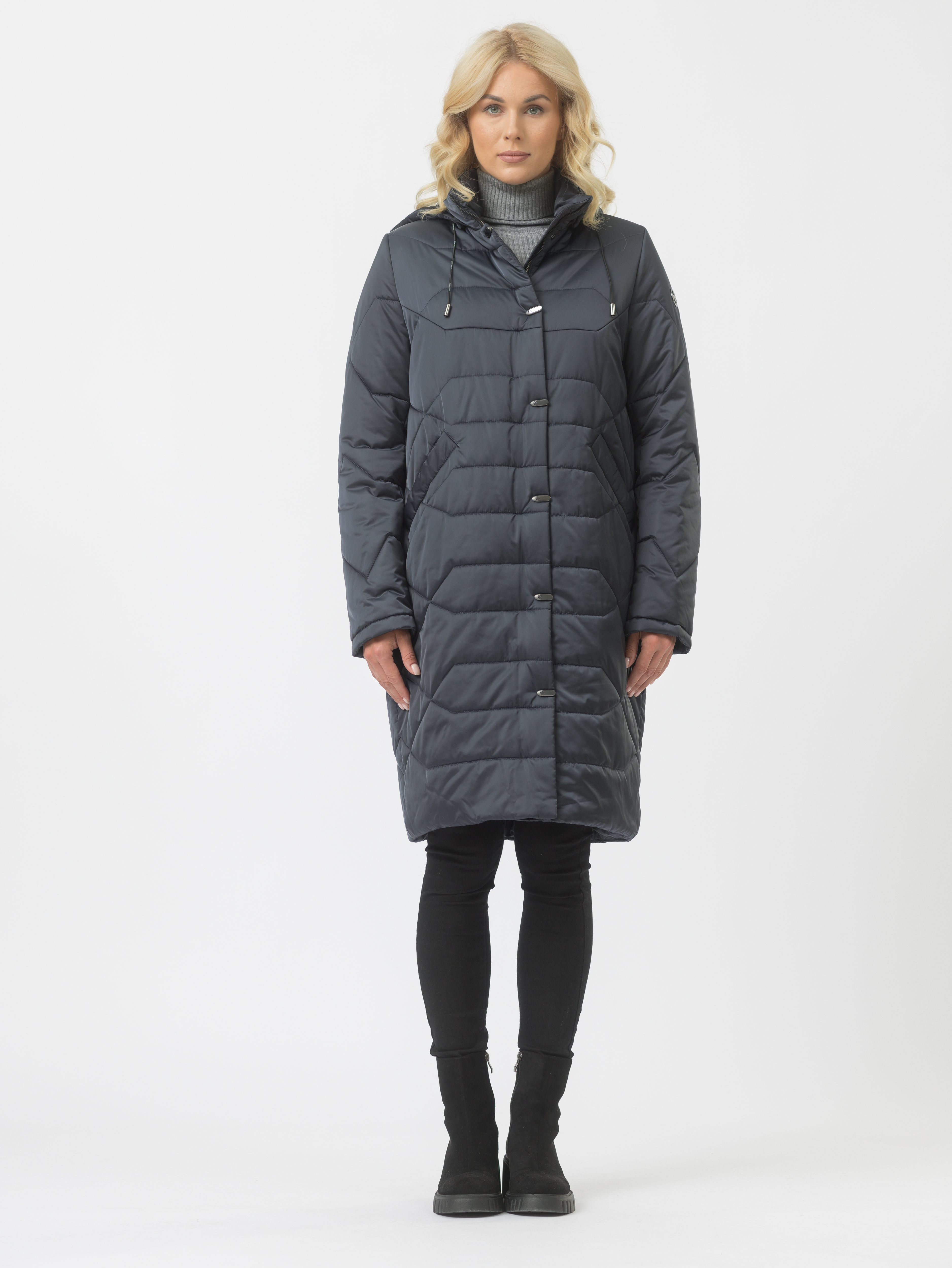 

Пальто женское Maritta 30-3027-54 синее 38 EU, Синий, 30-3027-54
