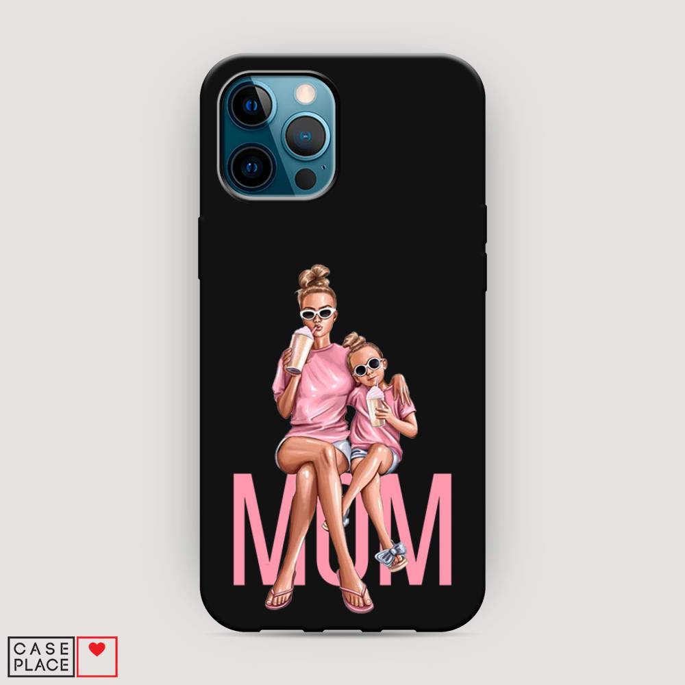 фото Матовый силиконовый чехол "lovely mom" на apple iphone 12 pro max awog