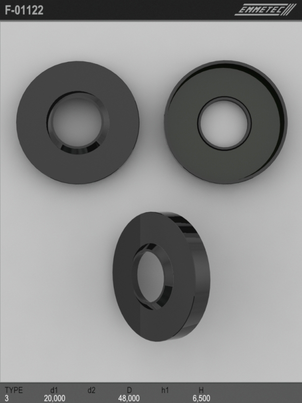

Сальник рулевой рейки EMMETEC 20x48x6.5 (3) F-01122, F-01122, F01122