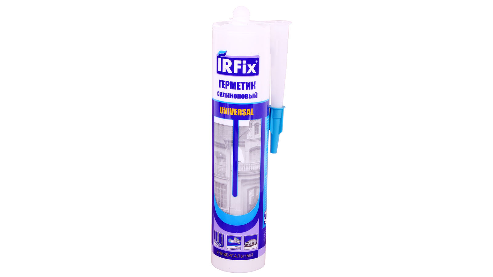 Герметик IRFIX силиконовый универсальный бесцветный 310мл аквариумный силиконовый герметик irfix
