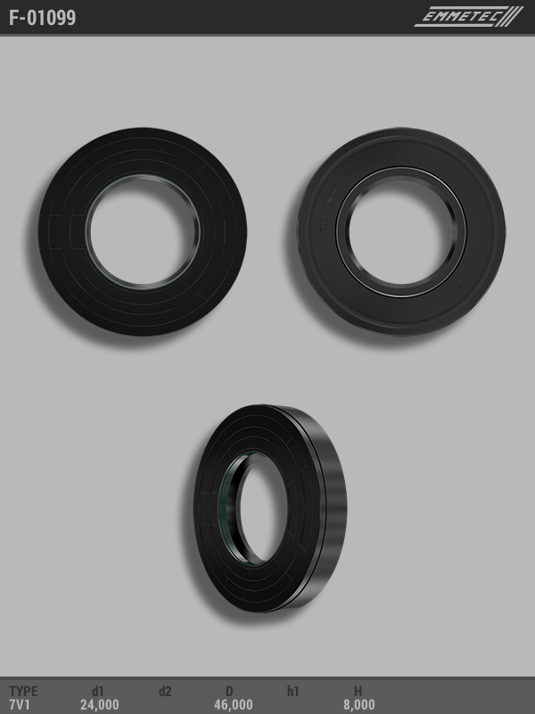 

Сальник рулевой рейки EMMETEC 24x46x8 (7V1) F-01099, F-01099, F01099