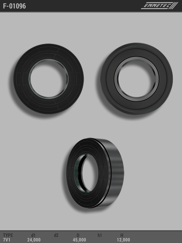 

Сальник рулевой рейки EMMETEC 24x45x12 (7V1) F-01096, F-01096, F01096