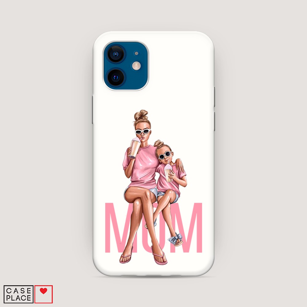 

Матовый силиконовый чехол "Lovely mom" на Apple iPhone 12, 12557-1