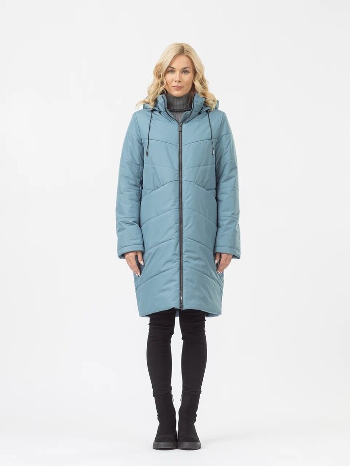 

Пальто женское Maritta M-60001-10 голубое 36 EU, Голубой, M-60001-10