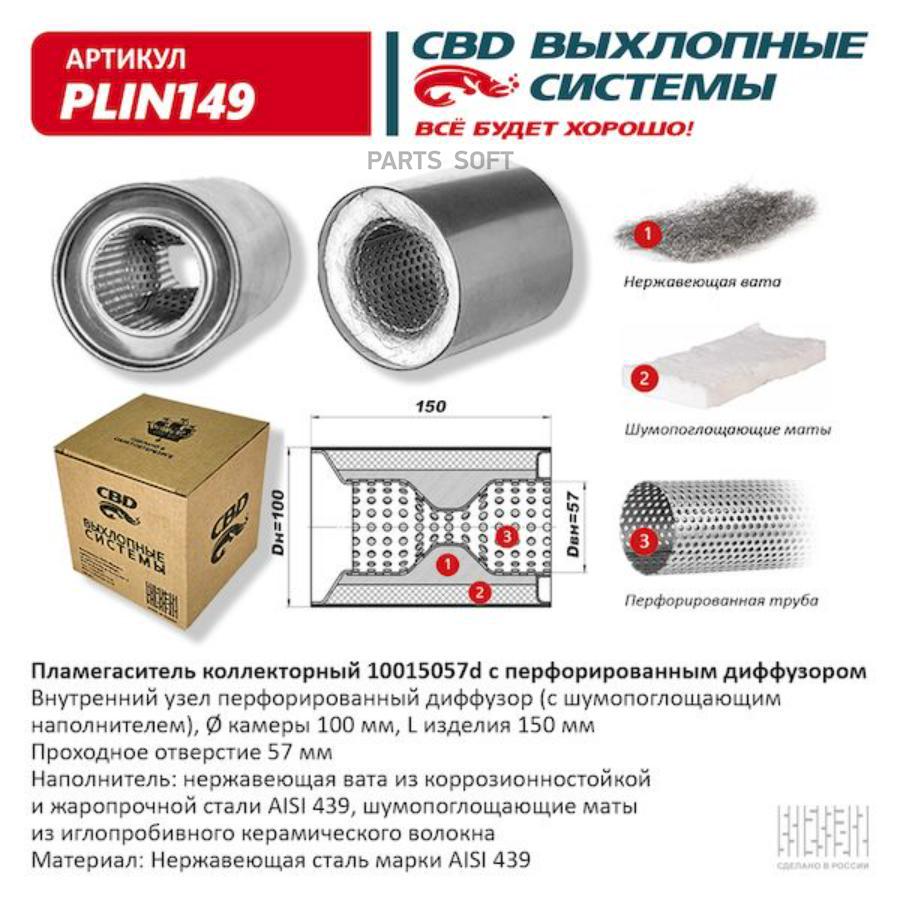 

CBD PLIN149 Пламегаситель кол. 10015057d с диффузором. CBD.PLIN149 1шт
