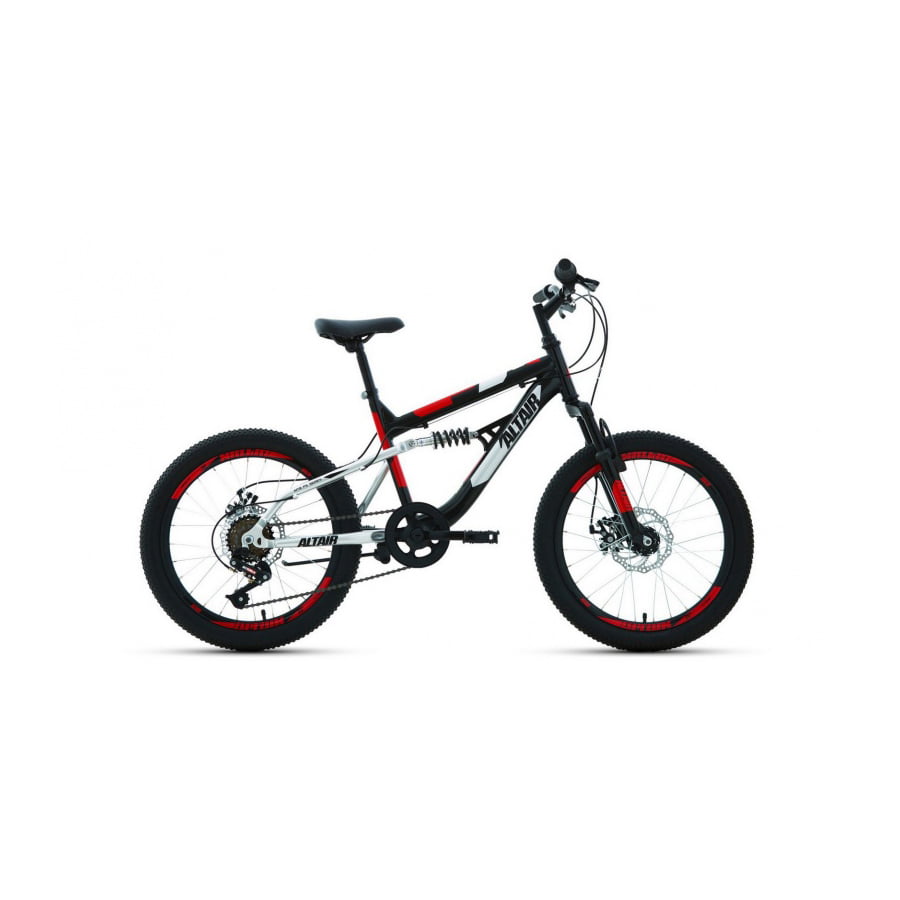 фото Велосипед 20" altair mtb fs 20 disc 6 ск 20-21 г 14" черный/красный/rbkt1f106003