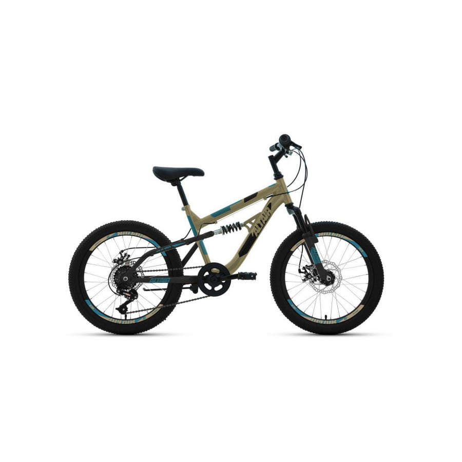 фото Велосипед 20" altair mtb fs 20 disc 6 ск 20-21 г 14" бежевый/черный/rbkt1f106002