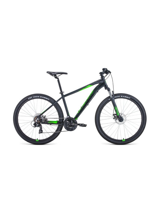 фото Велосипед 27,5" forward apache 27,5 2.0 disc al черный матовый/ярко-зеленый 20-21 г 15"