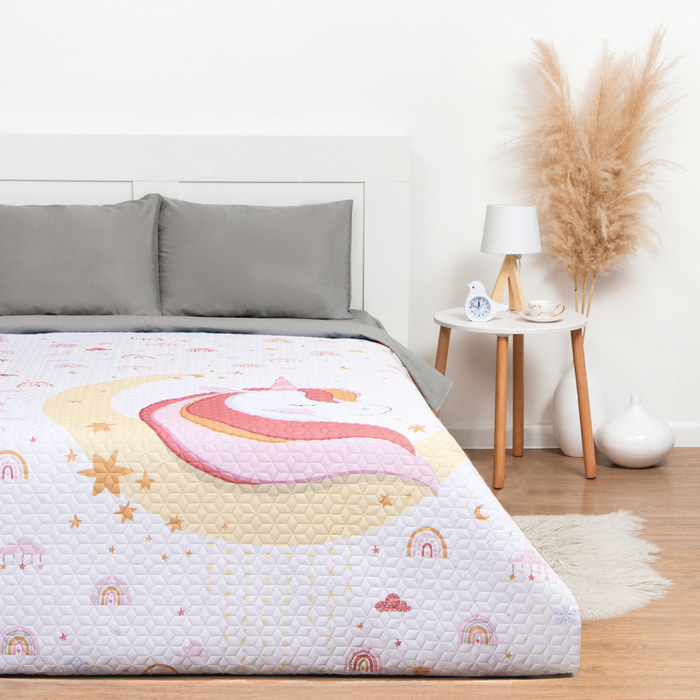 

Покрывало "Этель" 1,5 сп Boho rainbow, 145x210±5 см, микрофибра, Magic Time