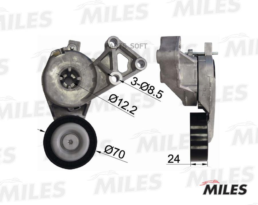 

MILES AG00290 Ролик ремня приводного VAG 1.4-2.0 95-06 1шт