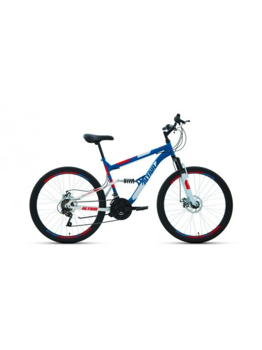 фото Велосипед 26" altair mtb fs 26 2.0 disc 18 ск синий/красный 20-21 г 18" rbkt1f16e019