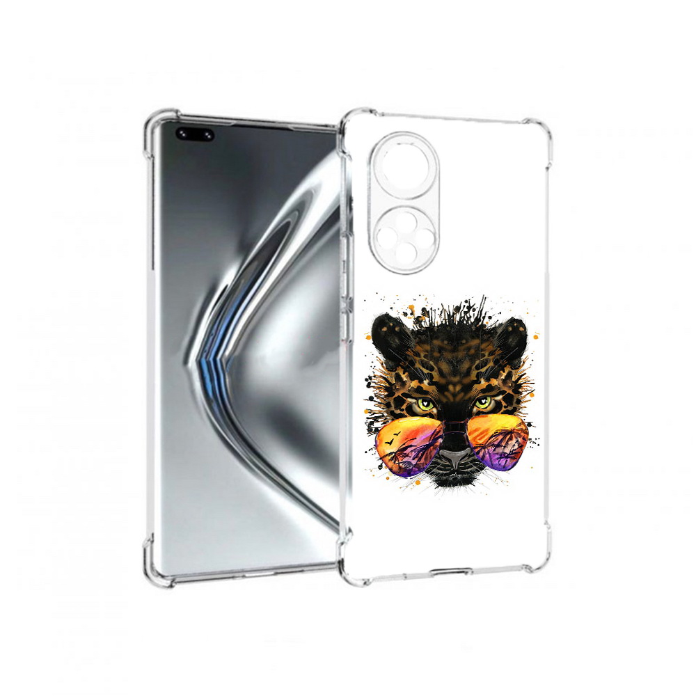 

Чехол MyPads Tocco для Honor 50 Pro тропический леопард (PT195008.23.649), Прозрачный, Tocco