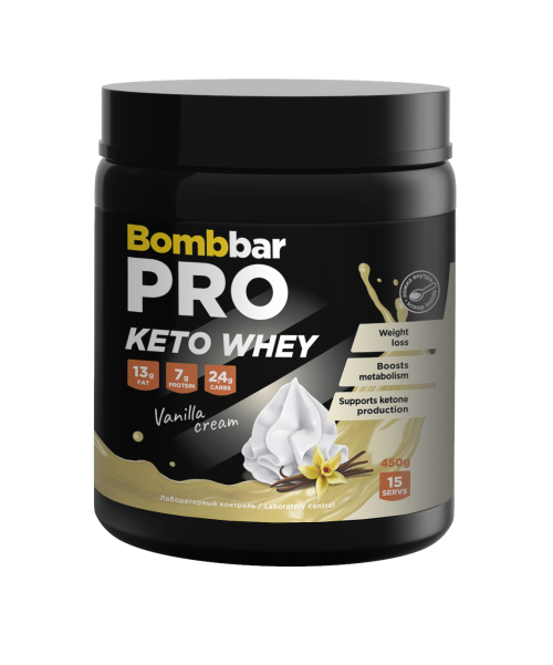 фото Протеин bombbar pro keto whey ваниль 450 г