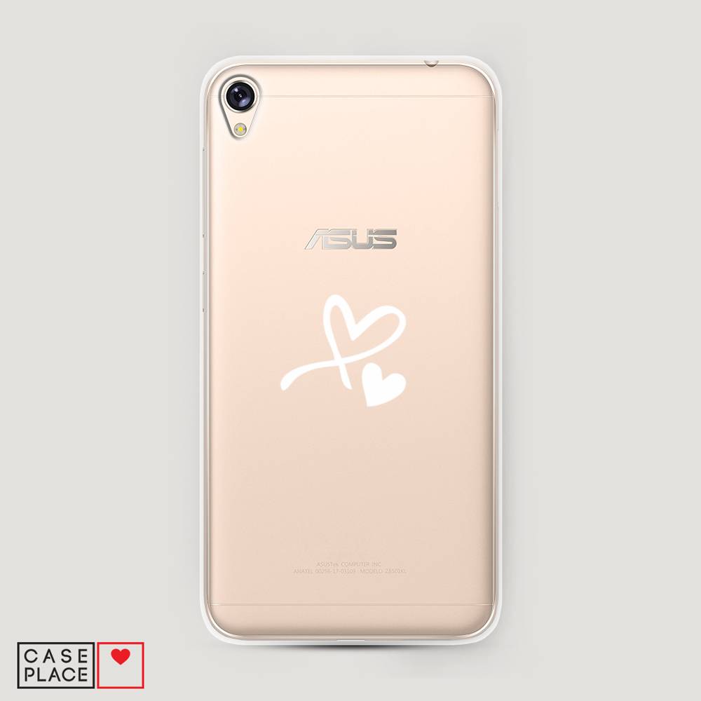 фото Чехол awog "сердечко минимализм" для asus zenfone live zb501kl