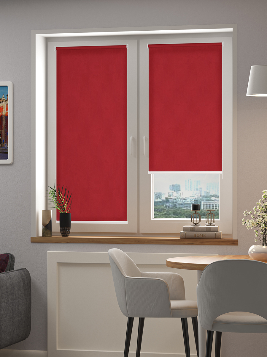 Штора рулонная FixLine Amigo 21611 55x180 см красная