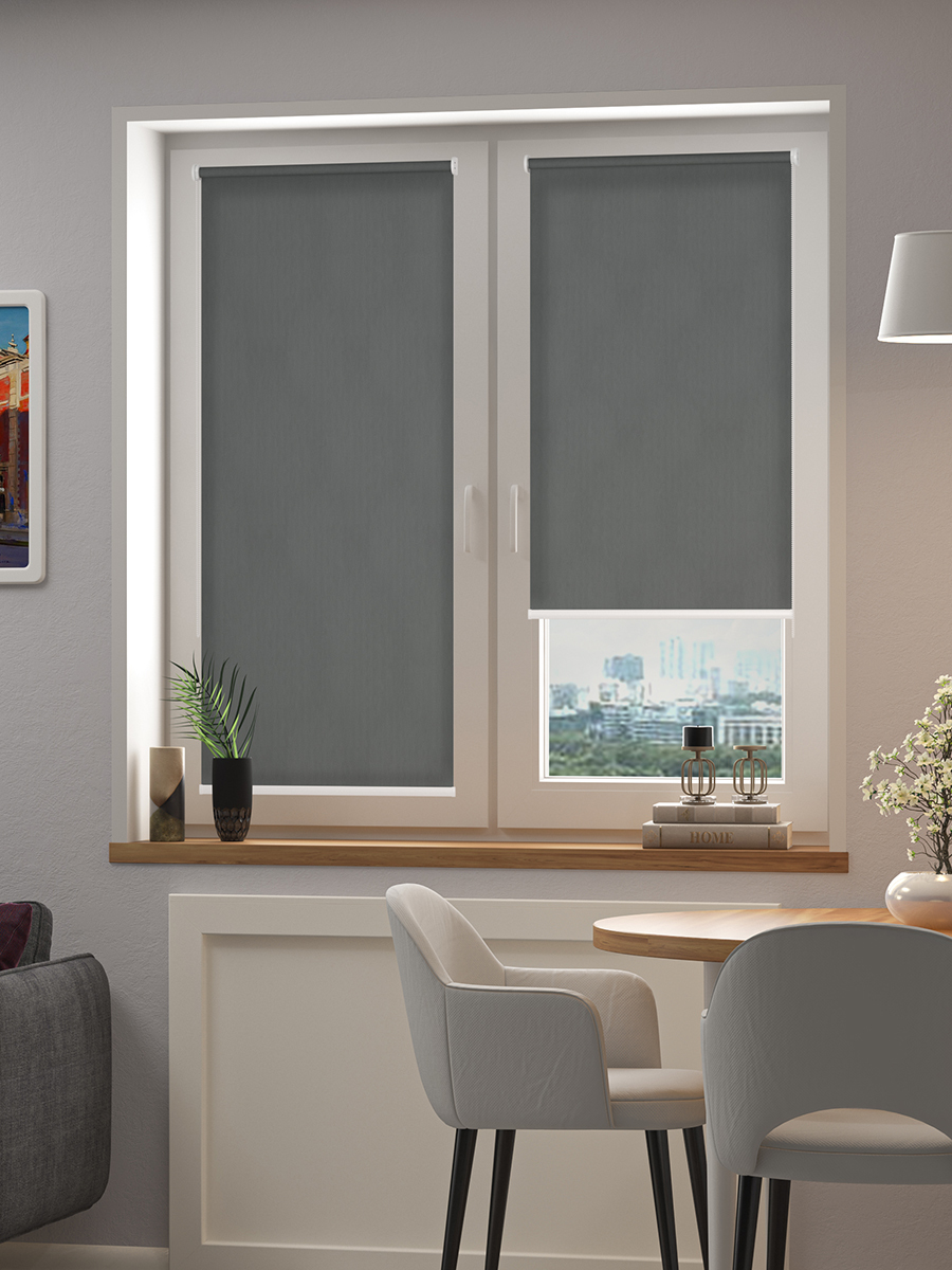 Штора рулонная FixLine Amigo 21608 90x180 см темно-серая