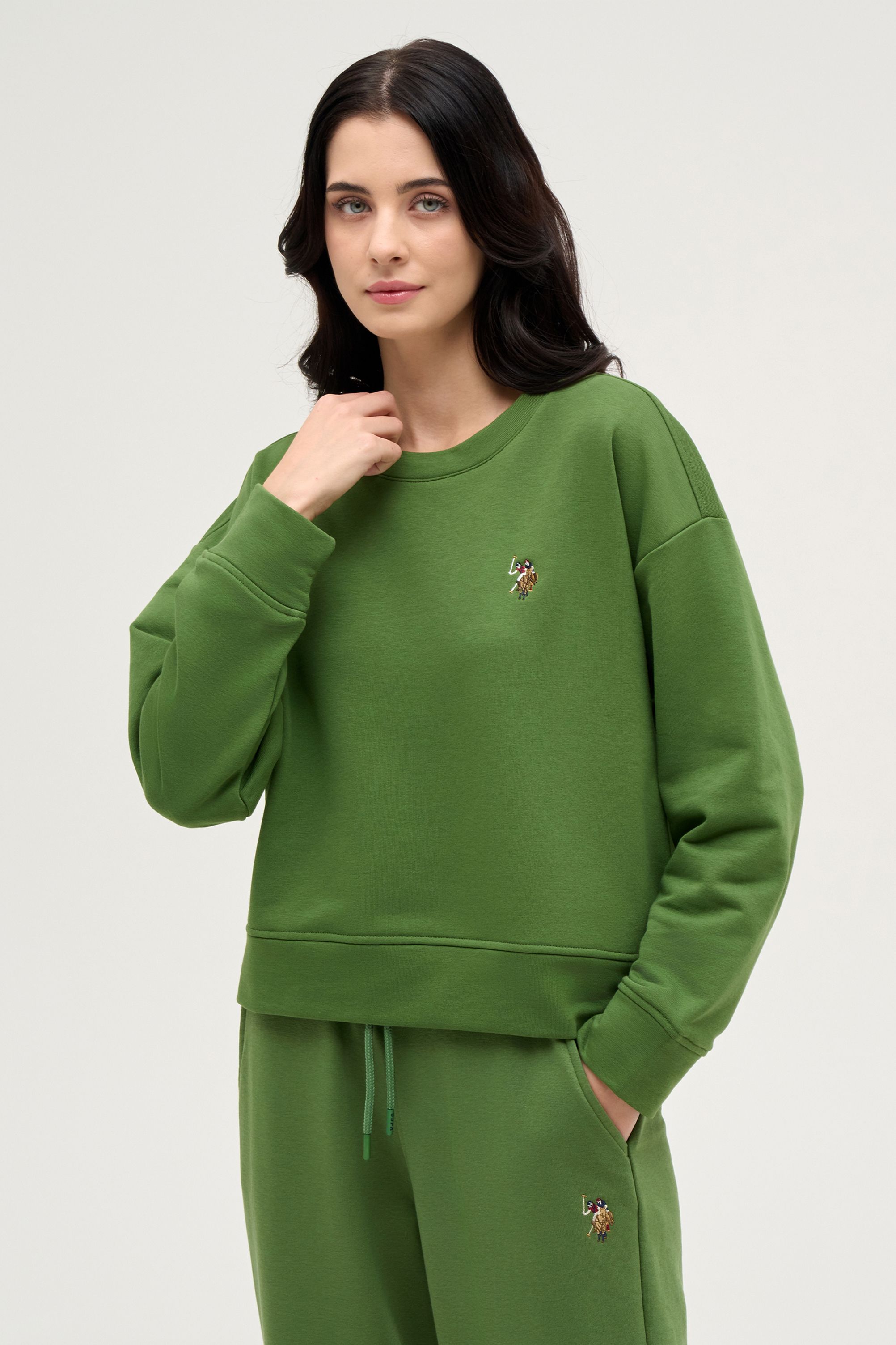 

Свитшот женский U.S. POLO Assn. G082SZ0820R-FELAT-SK23 зеленый L, G082SZ0820R-FELAT-SK23