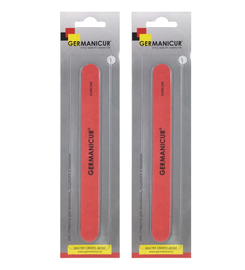 

Комплект Пилка-наждак GM-1601 прямая красная для ногтей 240х240 х 2шт.