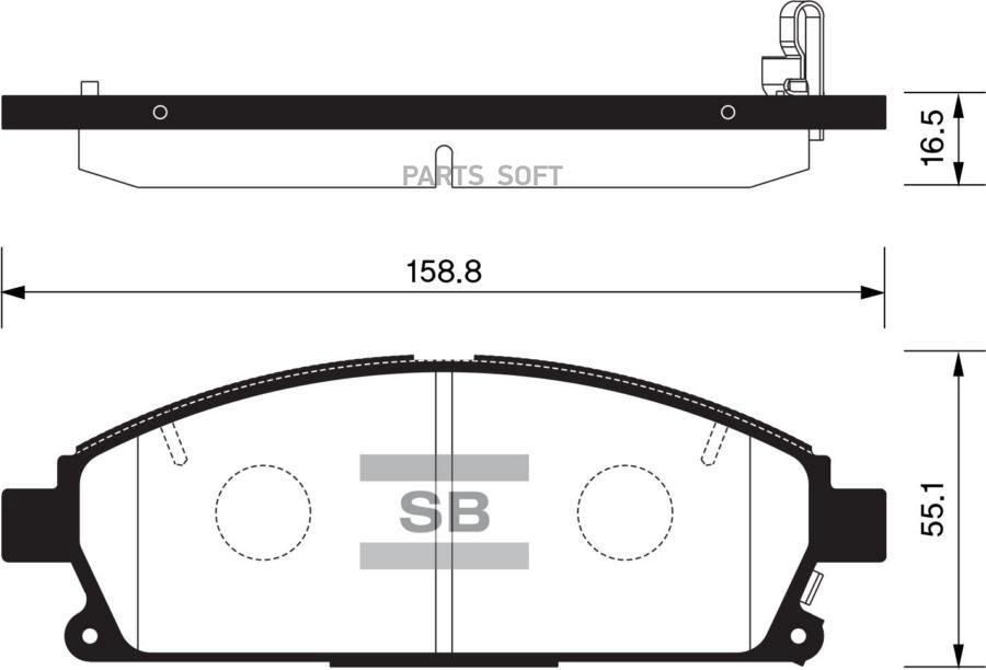 

Тормозные колодки Sangsin brake передние SP1365