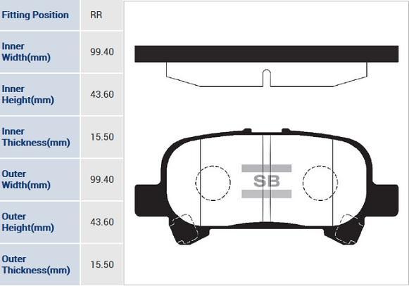 

Тормозные колодки Sangsin brake задние SP1364