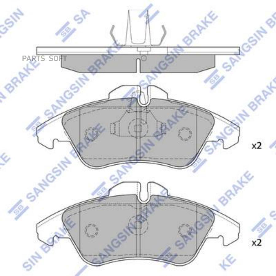 

Тормозные колодки Sangsin brake передние SP1273A