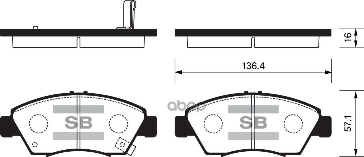 

Тормозные колодки Sangsin brake дисковые SP1221