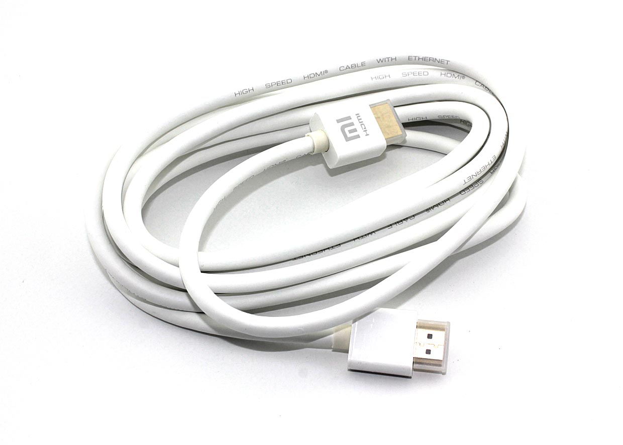 фото Кабель hdmi xiaomi hd data cable 3m белый oem