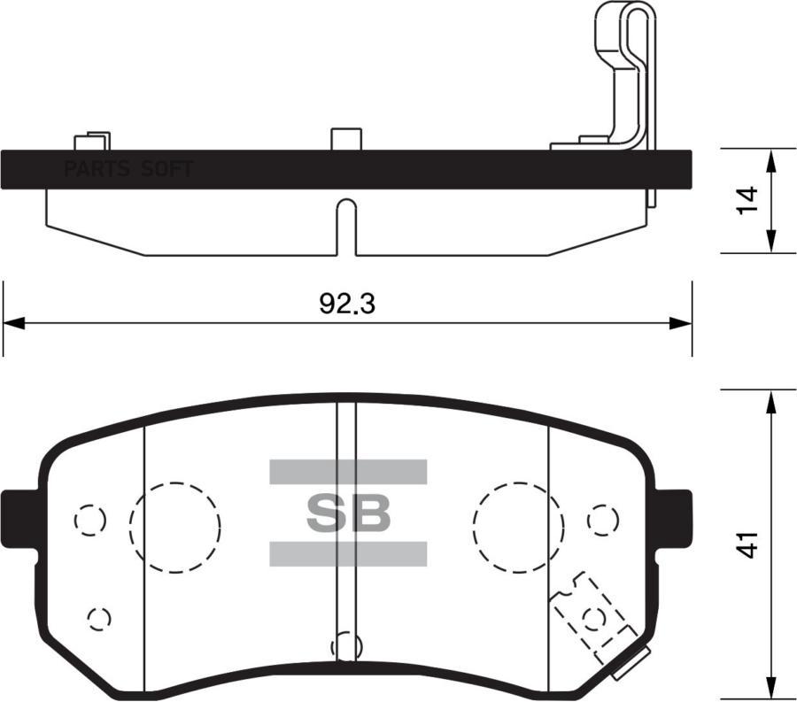 

Тормозные колодки Sangsin brake дисковые SP1189