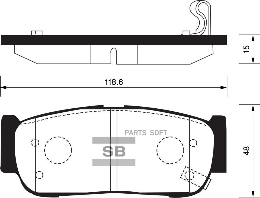 

Тормозные колодки Sangsin brake дисковые SP1178