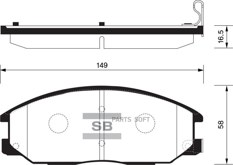 

Тормозные колодки Sangsin brake дисковые SP1171