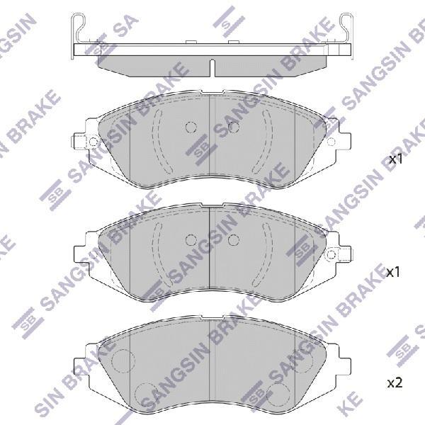 

Тормозные колодки Sangsin brake дисковые SP1159