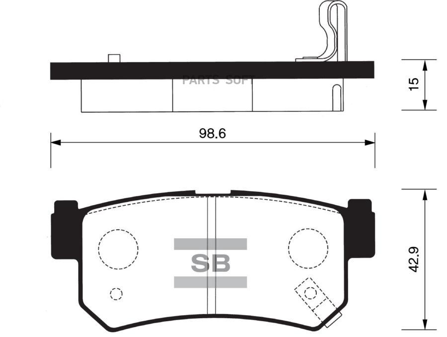 

Тормозные колодки Sangsin brake дисковые SP1151