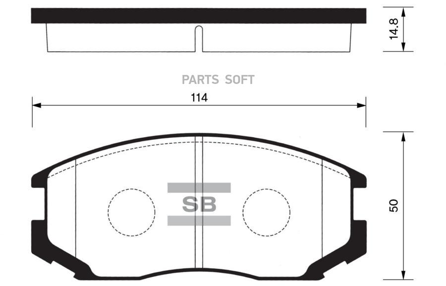 

Тормозные колодки Sangsin brake дисковые SP1142