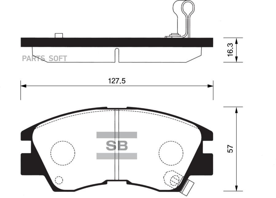 

Тормозные колодки Sangsin brake дисковые SP1135