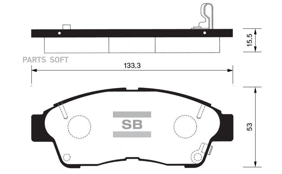 

Тормозные колодки Sangsin brake дисковые SP1110