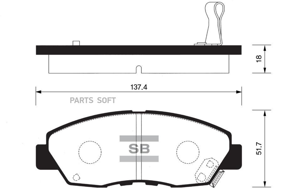 

Тормозные колодки Sangsin brake дисковые SP1109